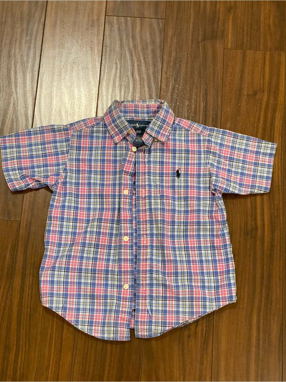 Ralph Lauren plaid button front shirt 3T